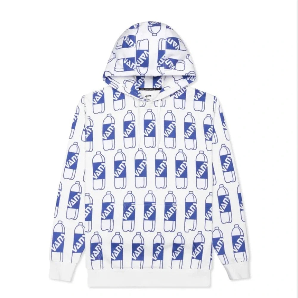 VANS X FERGUS CORNER STORE ALL OVER PRINT FLEECE - WHITE/BLUE men’s sz L… - Picture 3 of 7